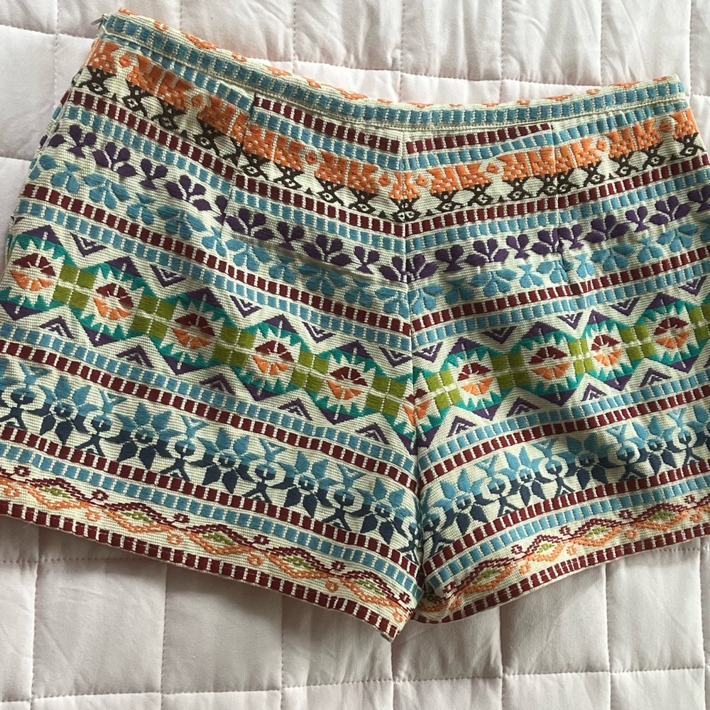 Freeway Apparel Colorful Boho Festival Shorts Size Large